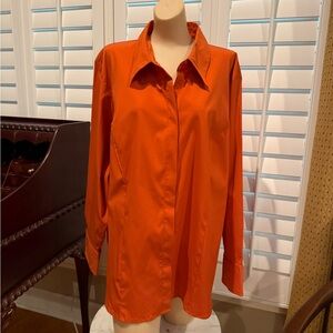 Lane Bryant Orange Blouse with hidden buttons